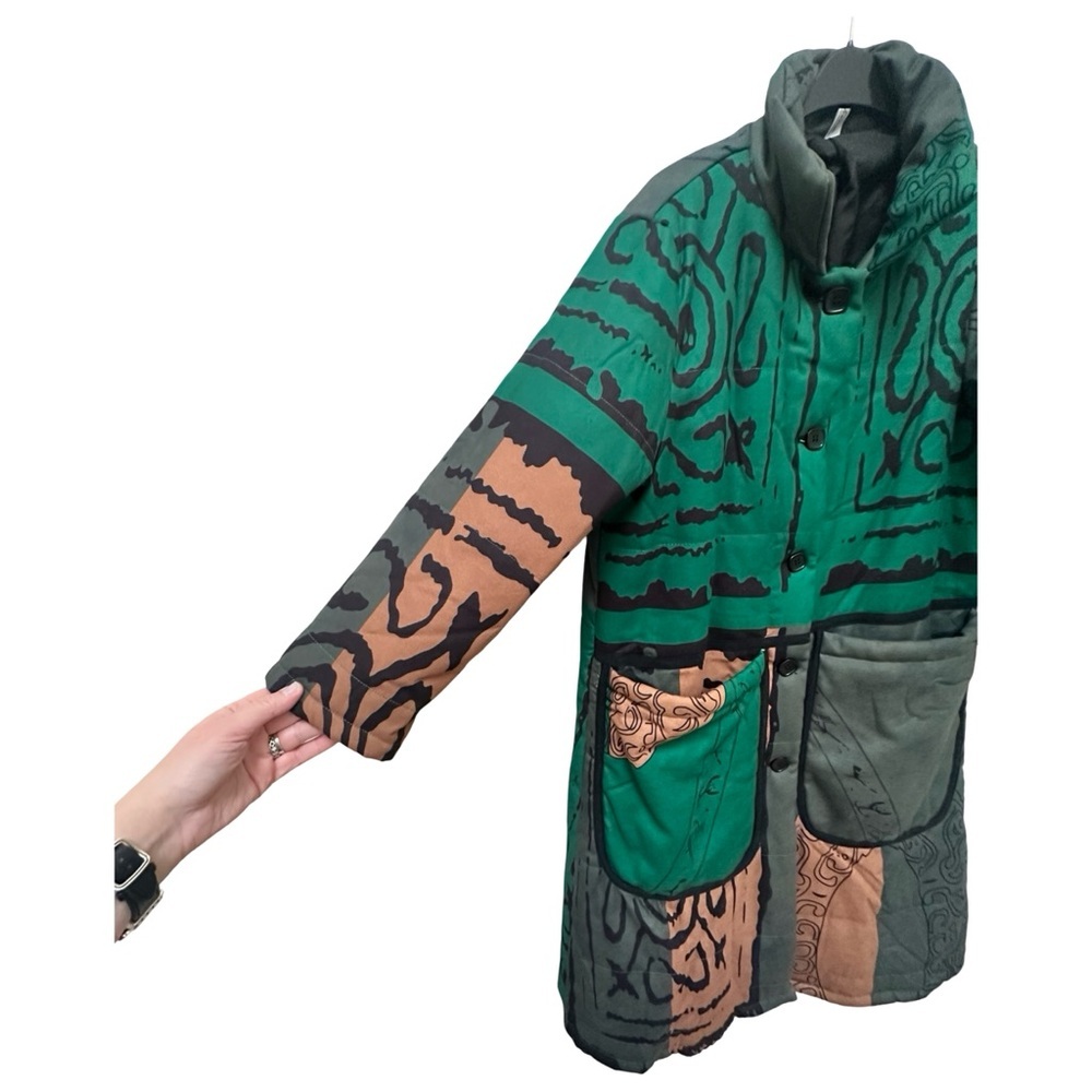 Artisan Patchwork Quilted Cotton Coat – Statement Piece - Picture 11 of 16